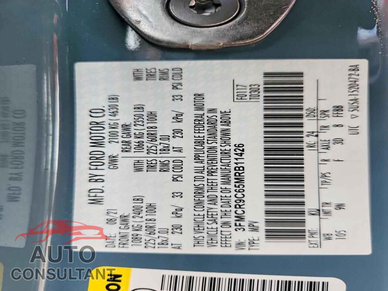 FORD BRONCO 2021 - 3FMCR9C65MRB11426