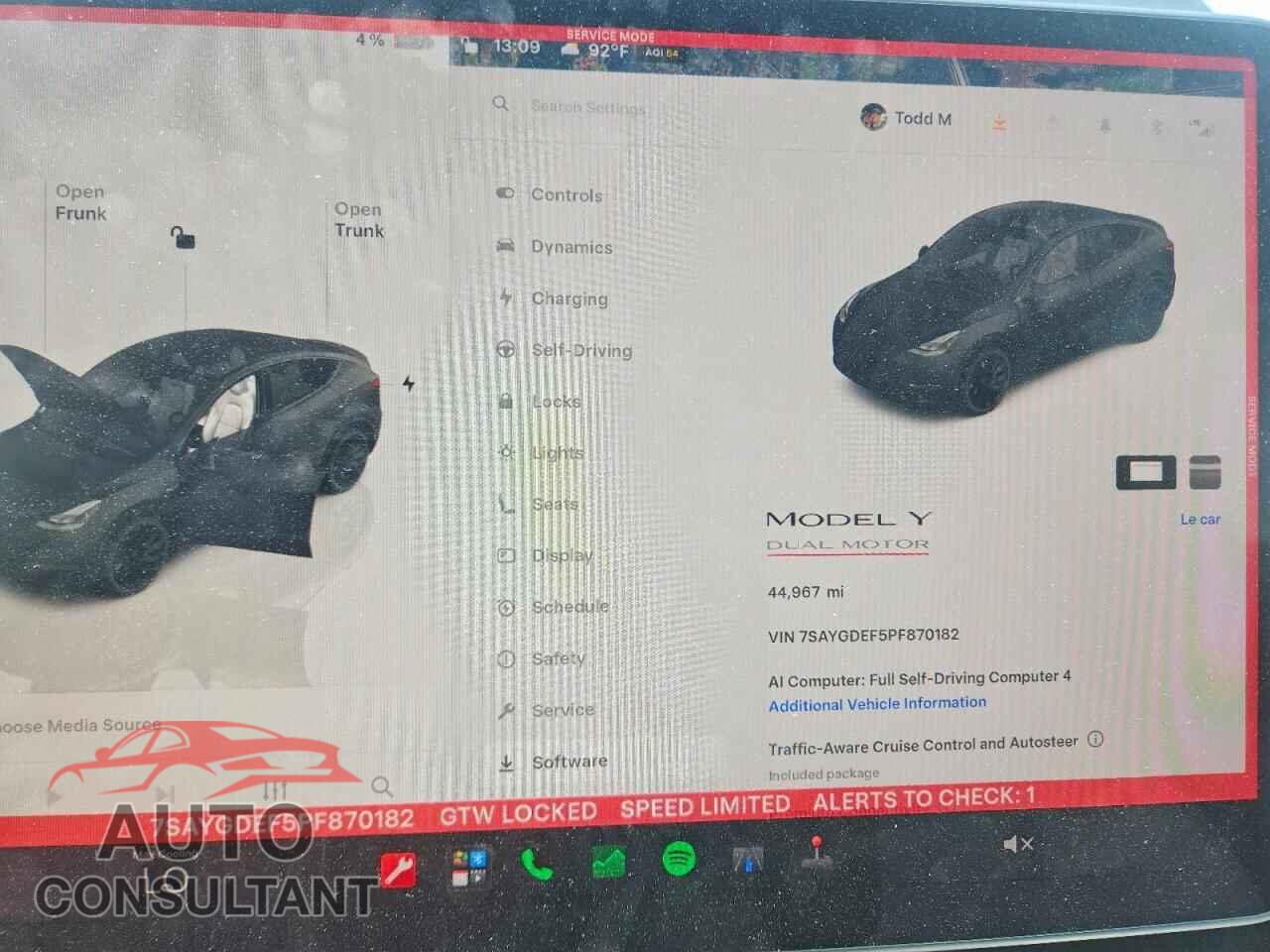 TESLA MODEL Y 2023 - 7SAYGDEF5PF870182