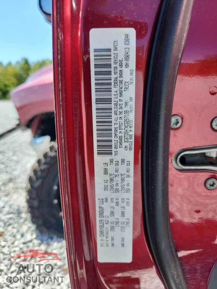 DODGE RAM 2500 2012 - 3C6TD5HTXCG287139
