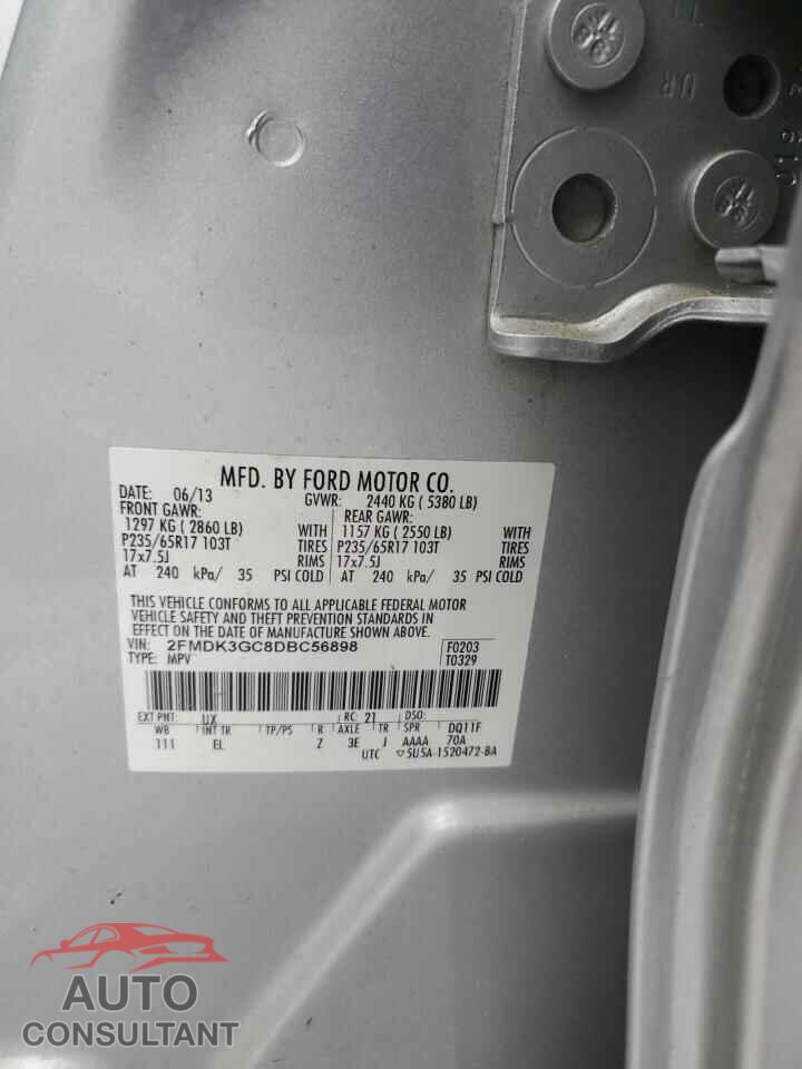 FORD EDGE 2013 - 2FMDK3GC8DBC56898