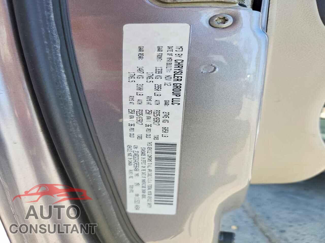 DODGE CARAVAN 2013 - 2C4RDGDG4DR596480