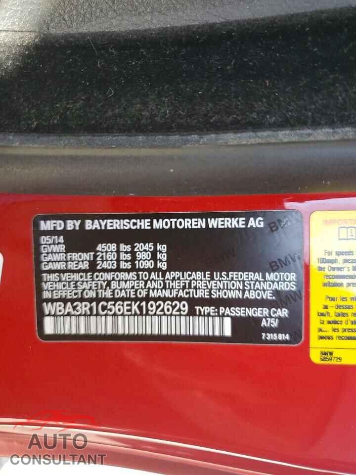 BMW 4 SERIES 2014 - WBA3R1C56EK192629