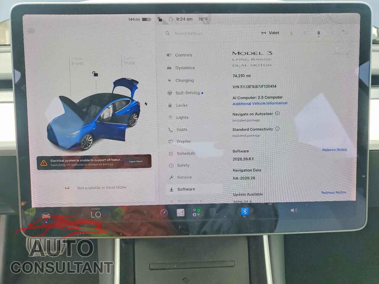 TESLA MODEL 3 2018 - 5YJ3E1EB7JF135414