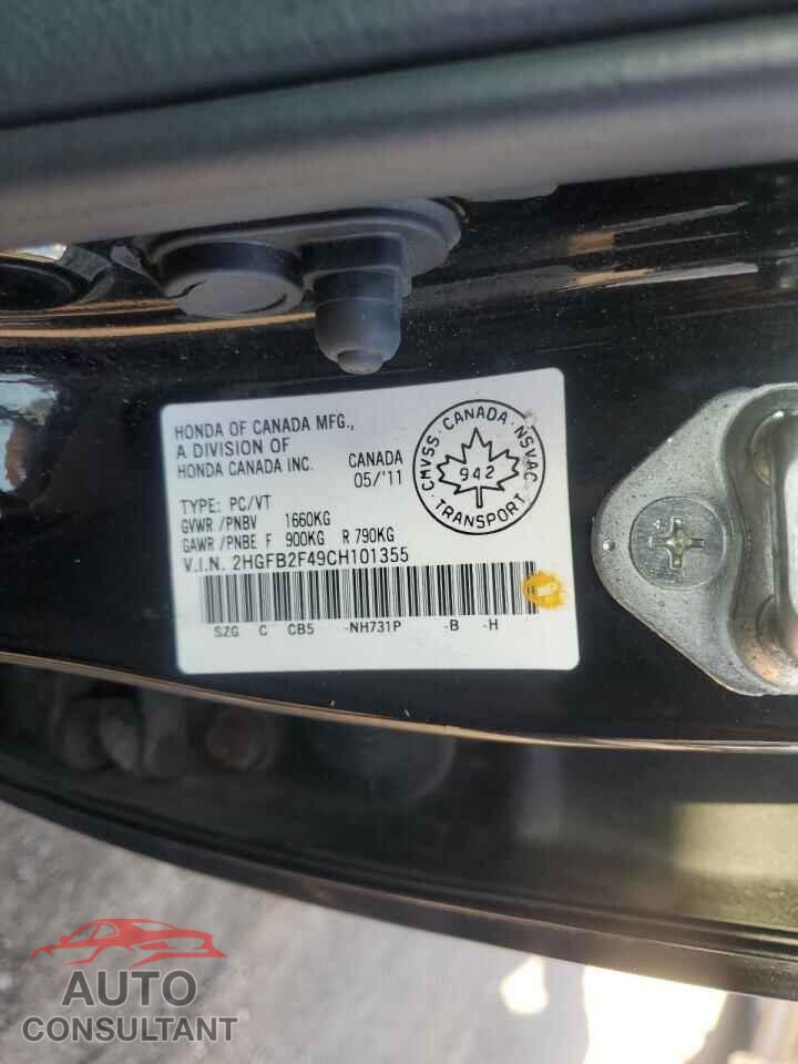 HONDA CIVIC 2012 - 2HGFB2F49CH101355