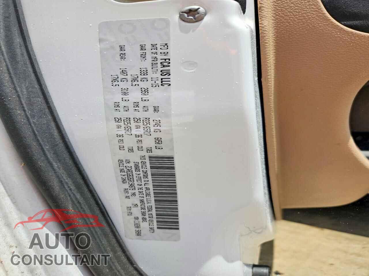 DODGE CARAVAN 2016 - 2C4RDGBG9GR194879