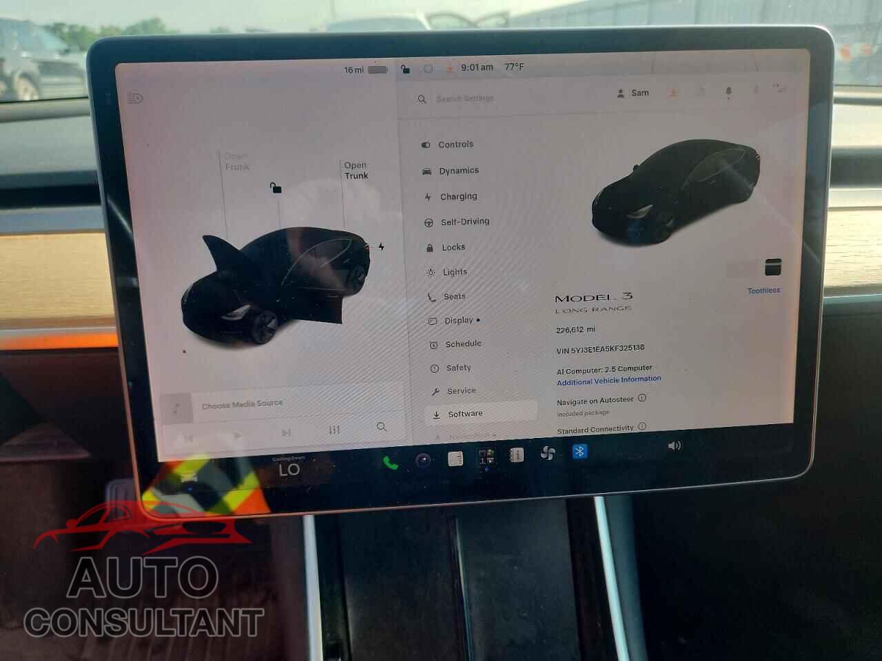 TESLA MODEL 3 2019 - 5YJ3E1EA5KF325138