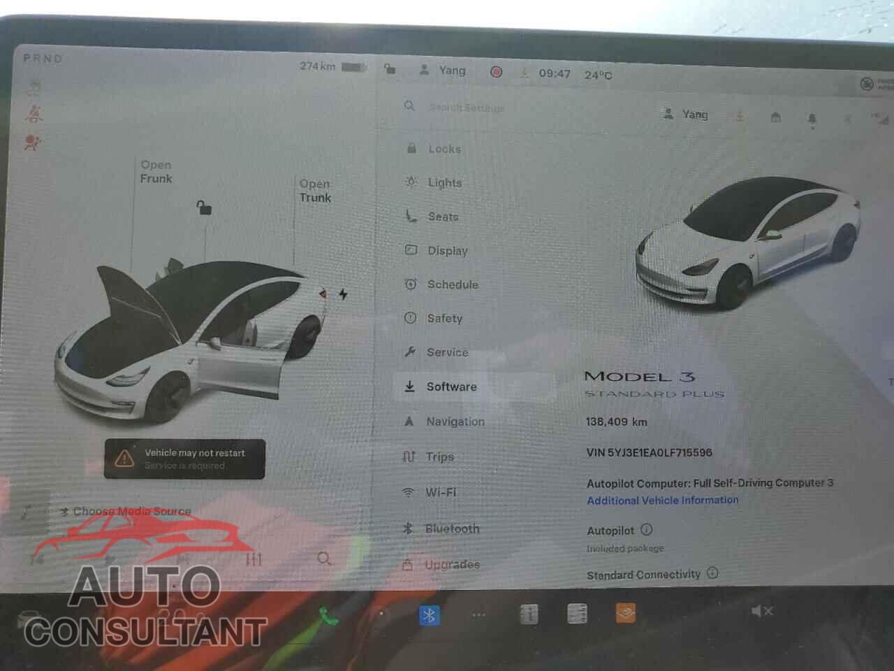 TESLA MODEL 3 2020 - 5YJ3E1EA0LF715596