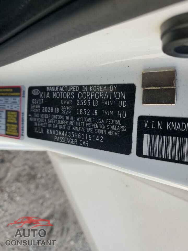 KIA RIO 2017 - KNADM4A35H6119142