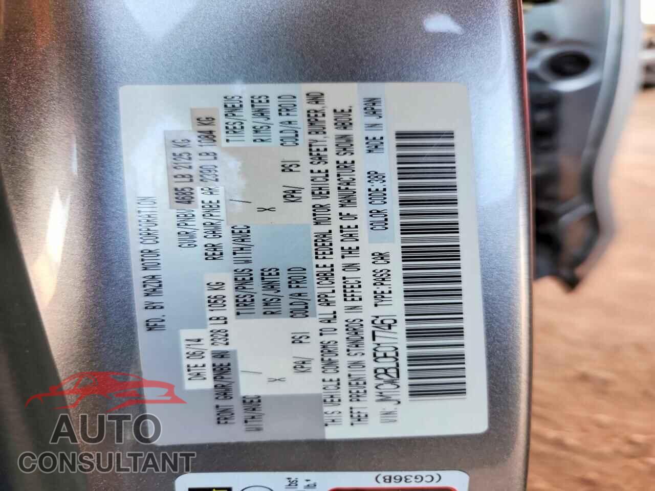 MAZDA 5 2014 - JM1CW2BL0E0177461