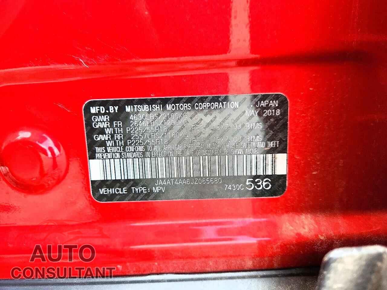 MITSUBISHI ECLIPSE 2018 - JA4AT4AA6JZ065680