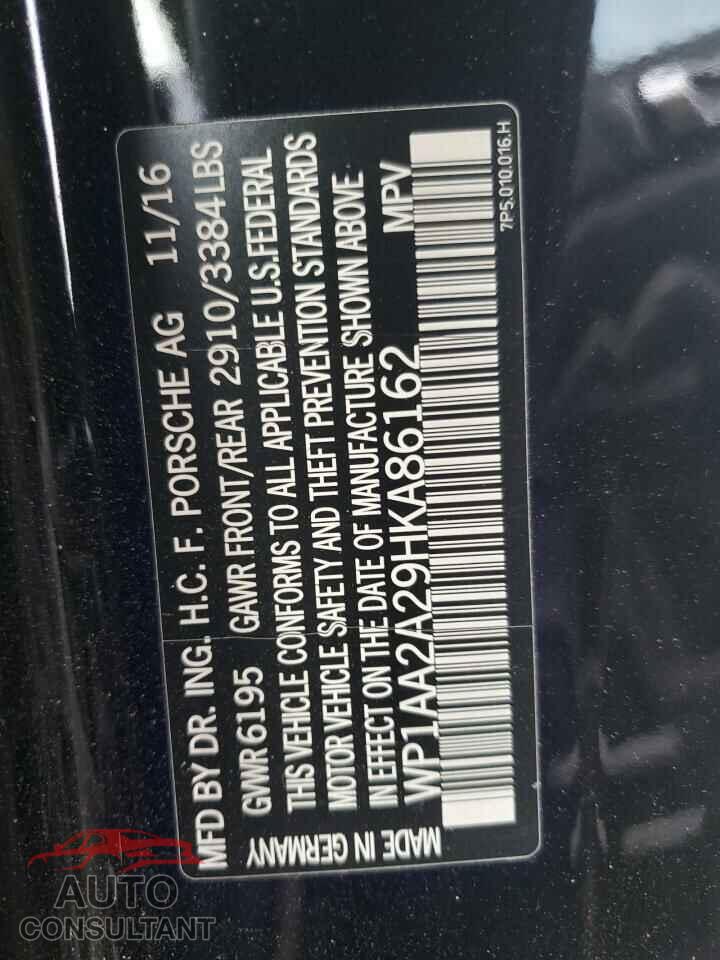 PORSCHE CAYENNE 2017 - WP1AA2A29HKA86162