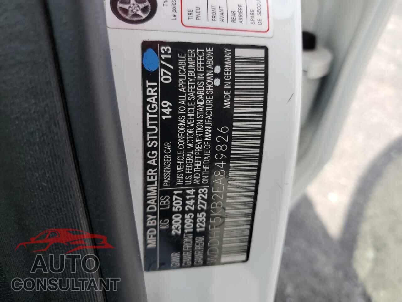 MERCEDES-BENZ E-CLASS 2014 - WDDHF5KB2EA849826