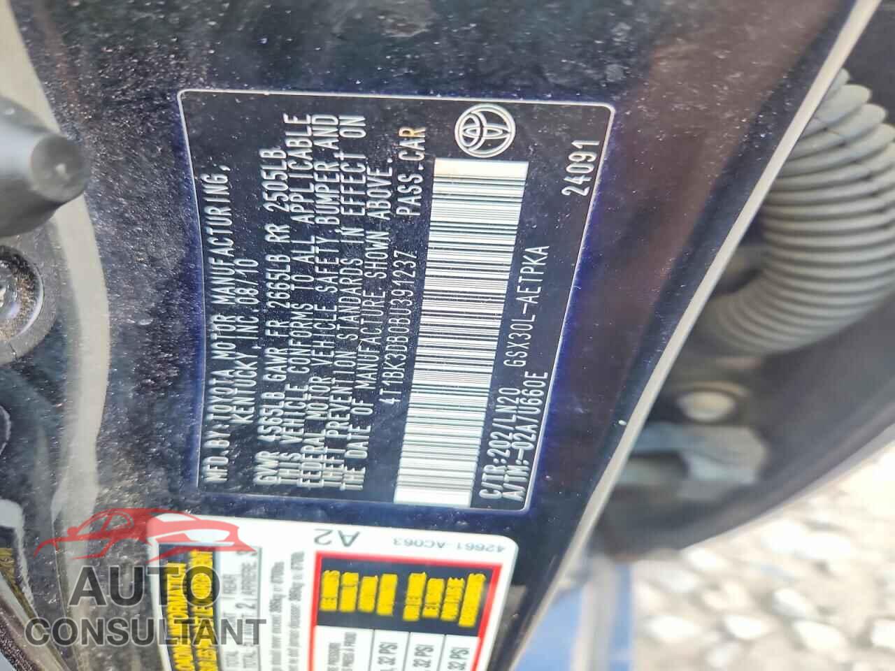 TOYOTA AVALON 2011 - 4T1BK3DB0BU391237