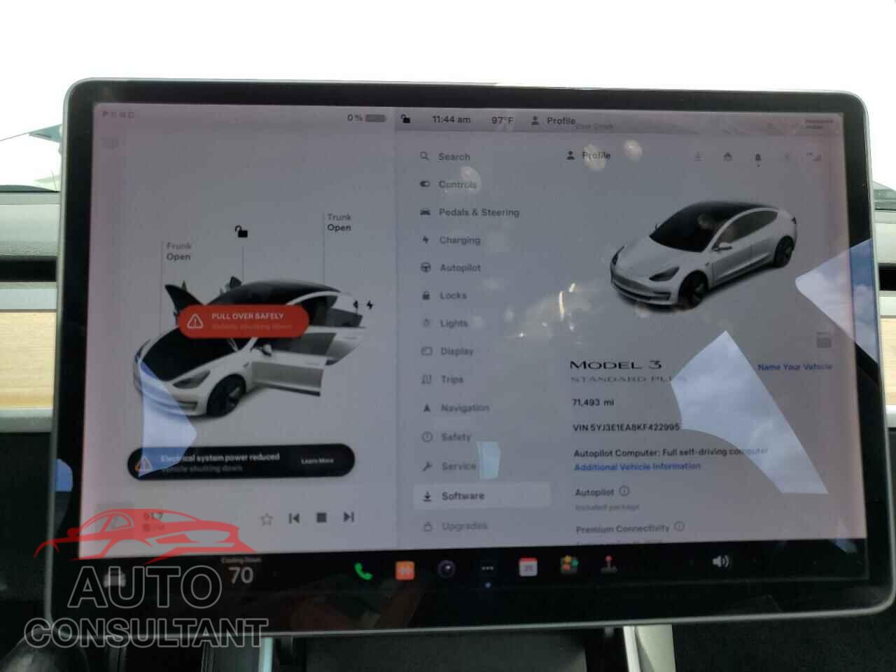 TESLA MODEL 3 2019 - 5YJ3E1EA8KF422995