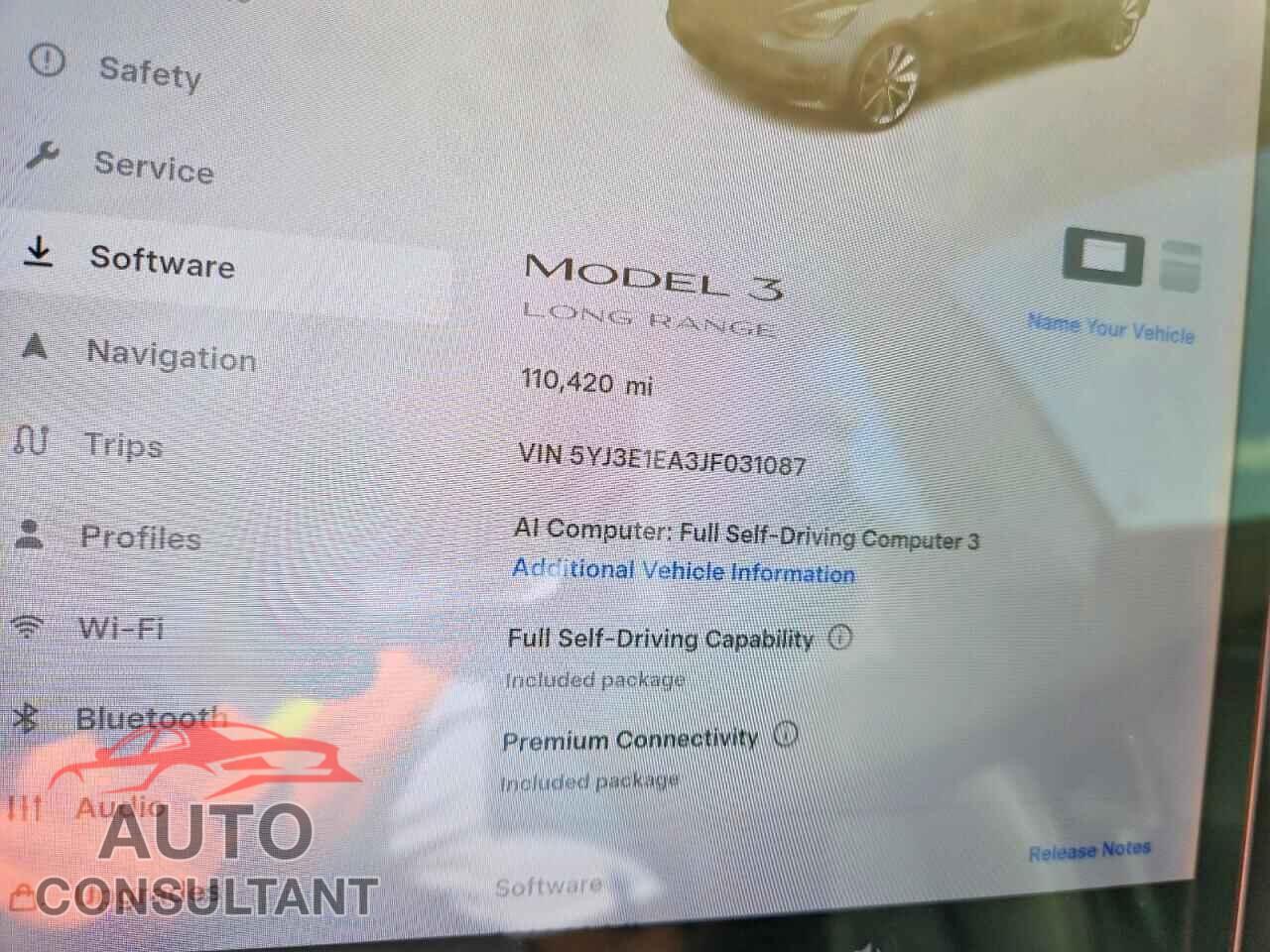 TESLA MODEL 3 2018 - 5YJ3E1EA3JF031087