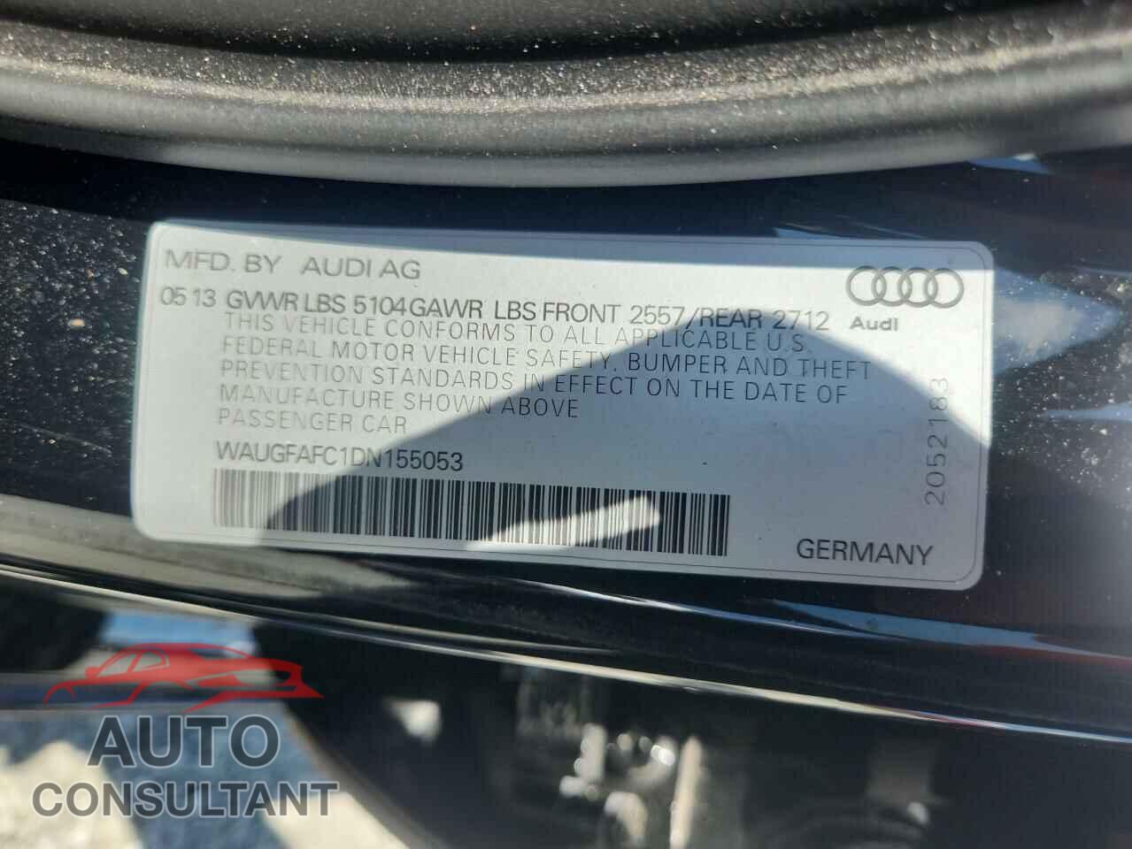 AUDI A6 2013 - WAUGFAFC1DN155053