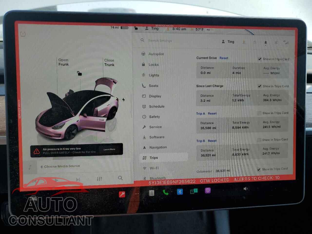 TESLA MODEL 3 2022 - 5YJ3E1EB9NF265622