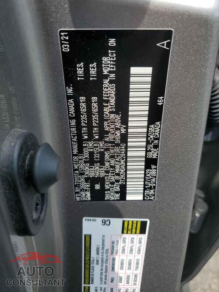 LEXUS RX350 2021 - 2T2HZMDA0MC284840
