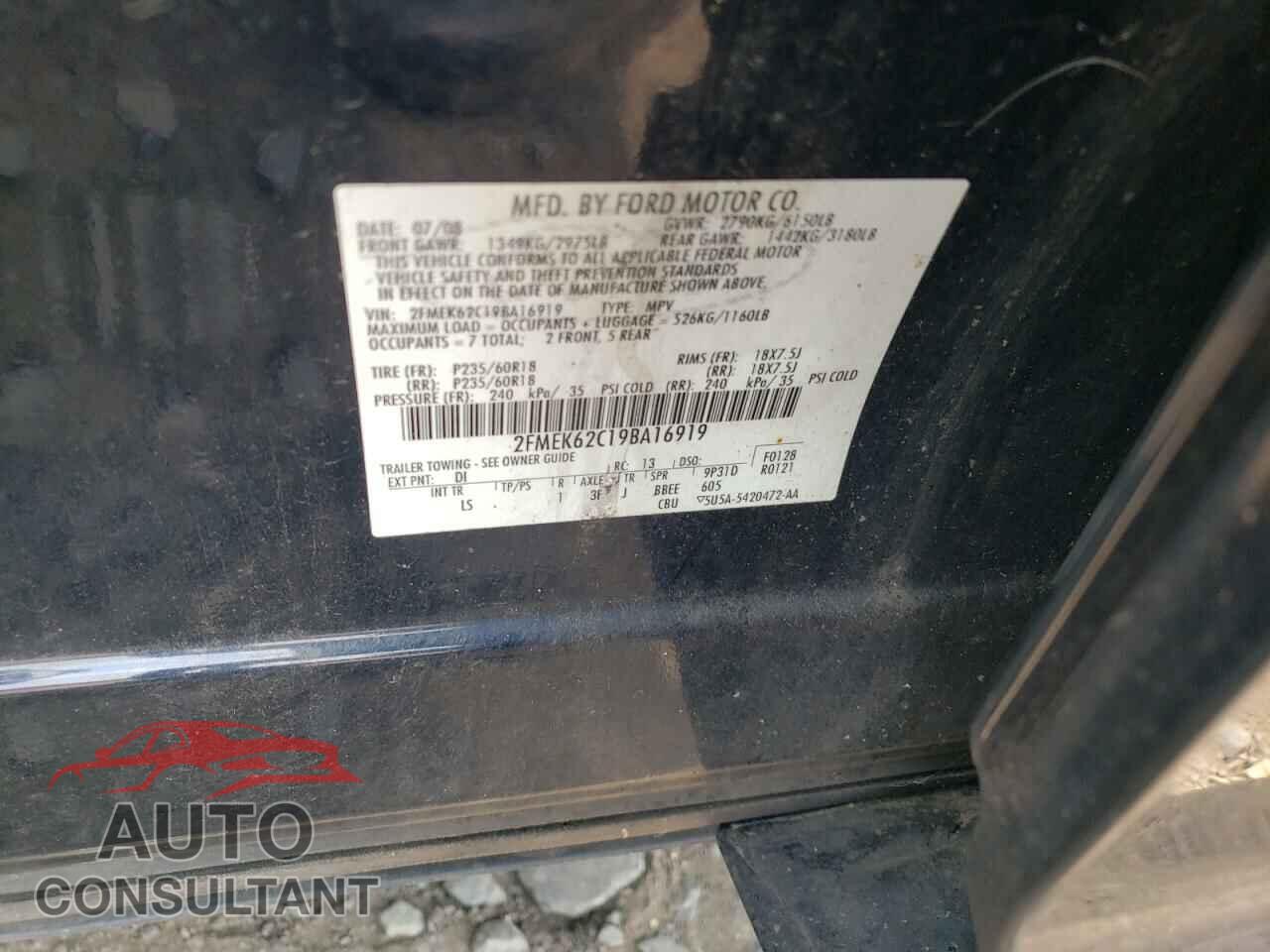 FORD FLEX 2009 - 2FMEK62C19BA16919