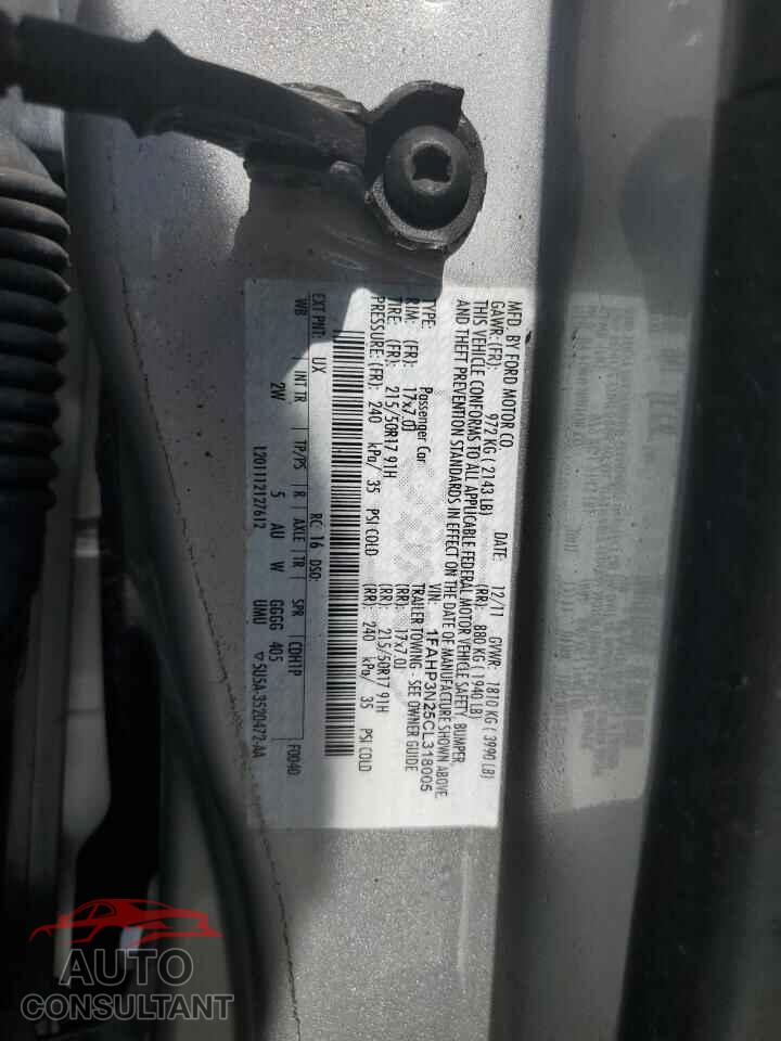FORD FOCUS 2012 - 1FAHP3N25CL318005