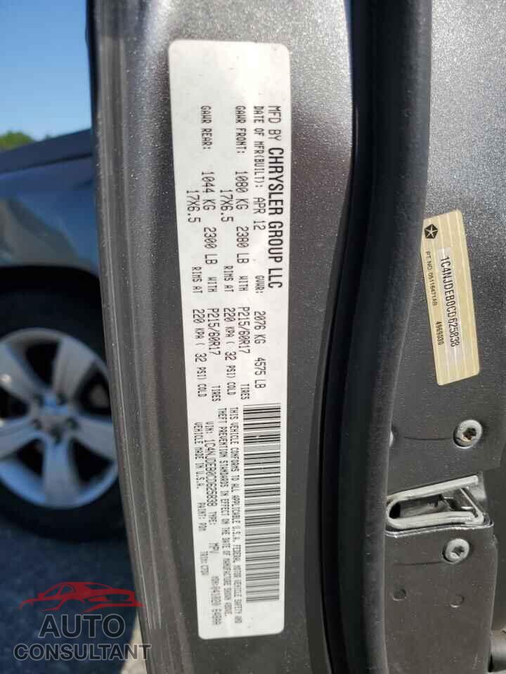 JEEP COMPASS 2012 - 1C4NJDEB0CD625838