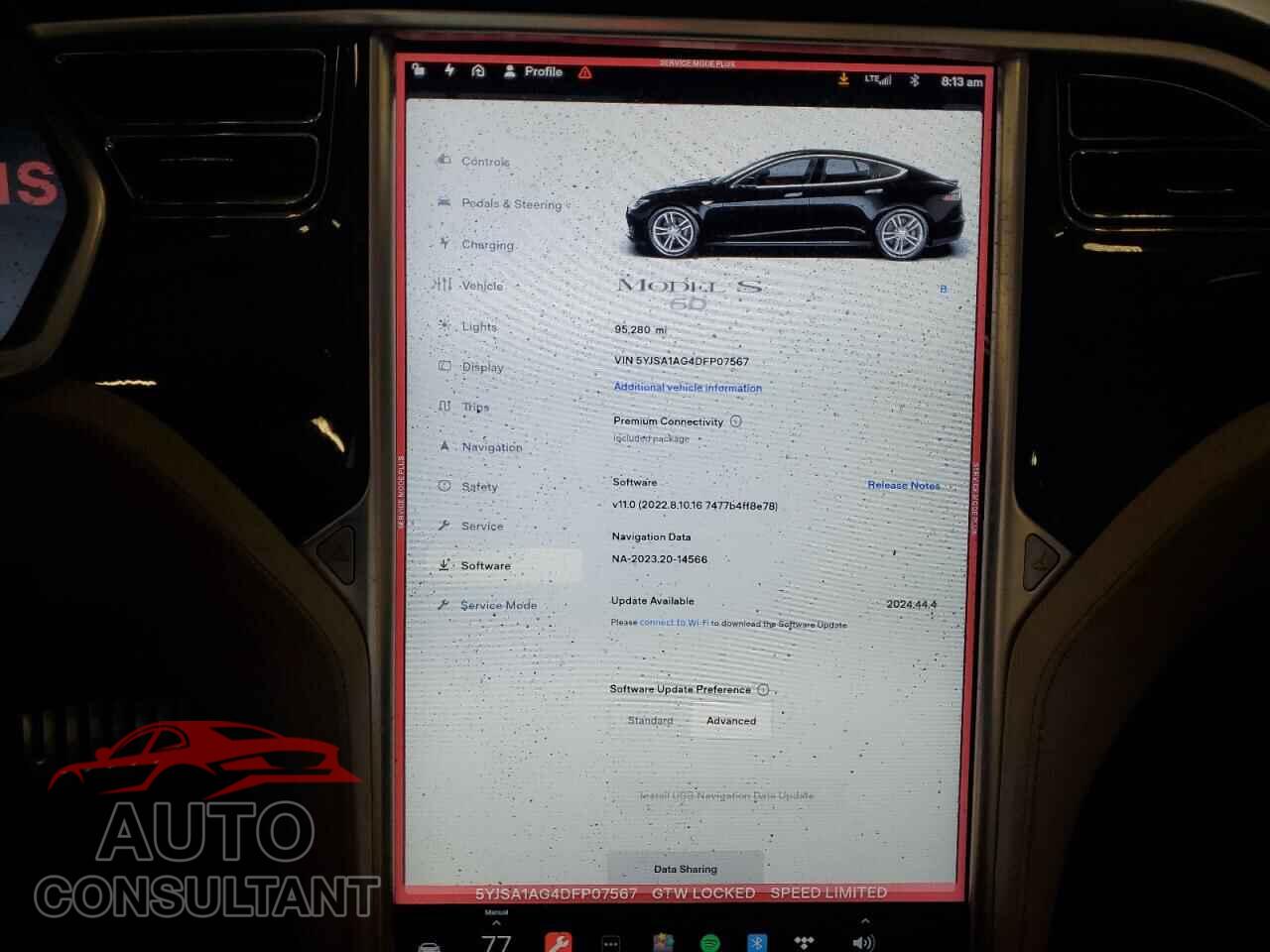 TESLA MODEL S 2013 - 5YJSA1AG4DFP07567