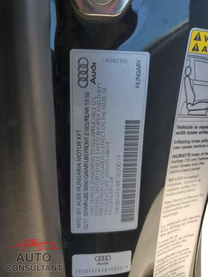 AUDI TT 2011 - TRUBFAFK9B1020014