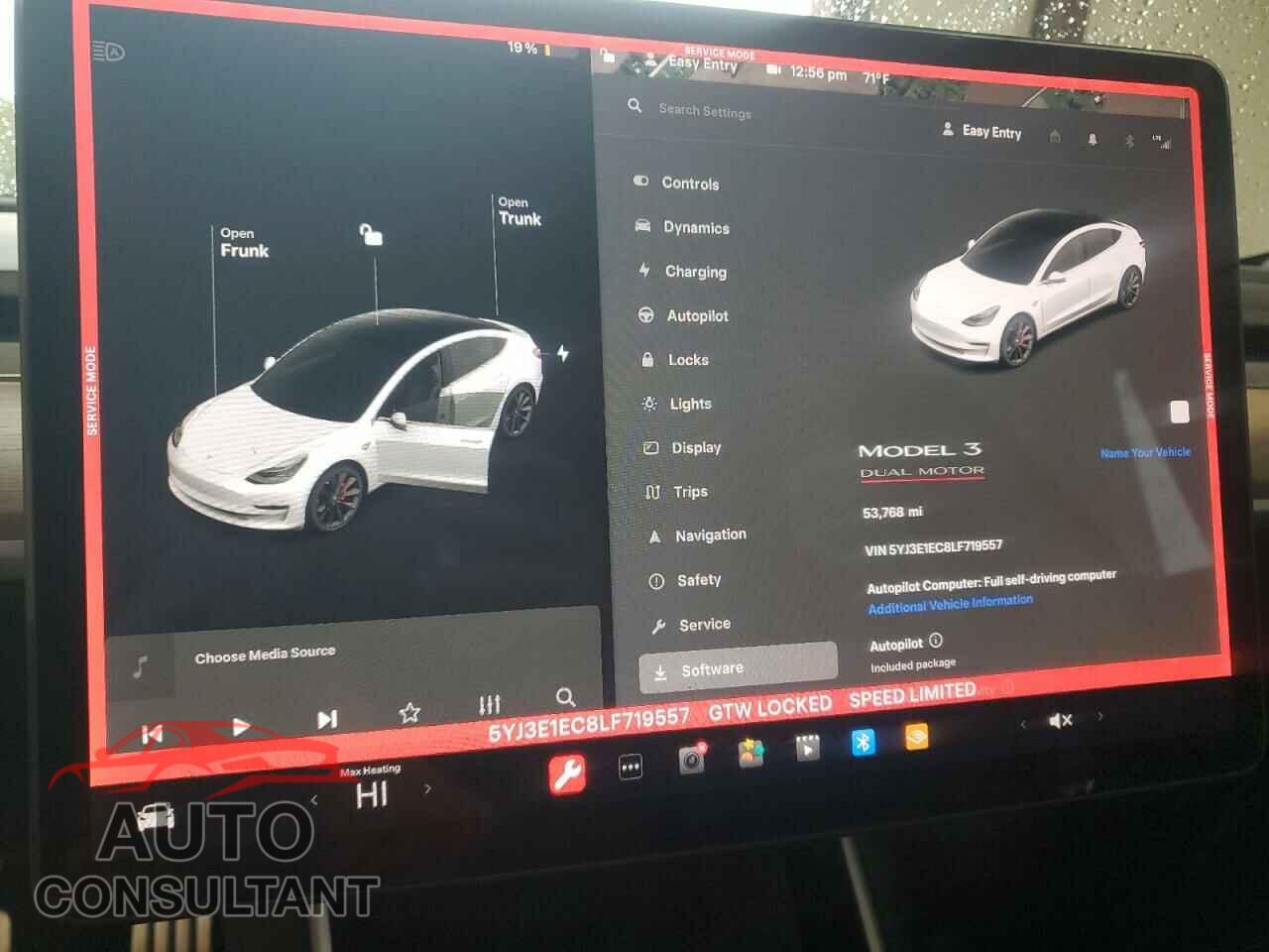 TESLA MODEL 3 2020 - 5YJ3E1EC8LF719557