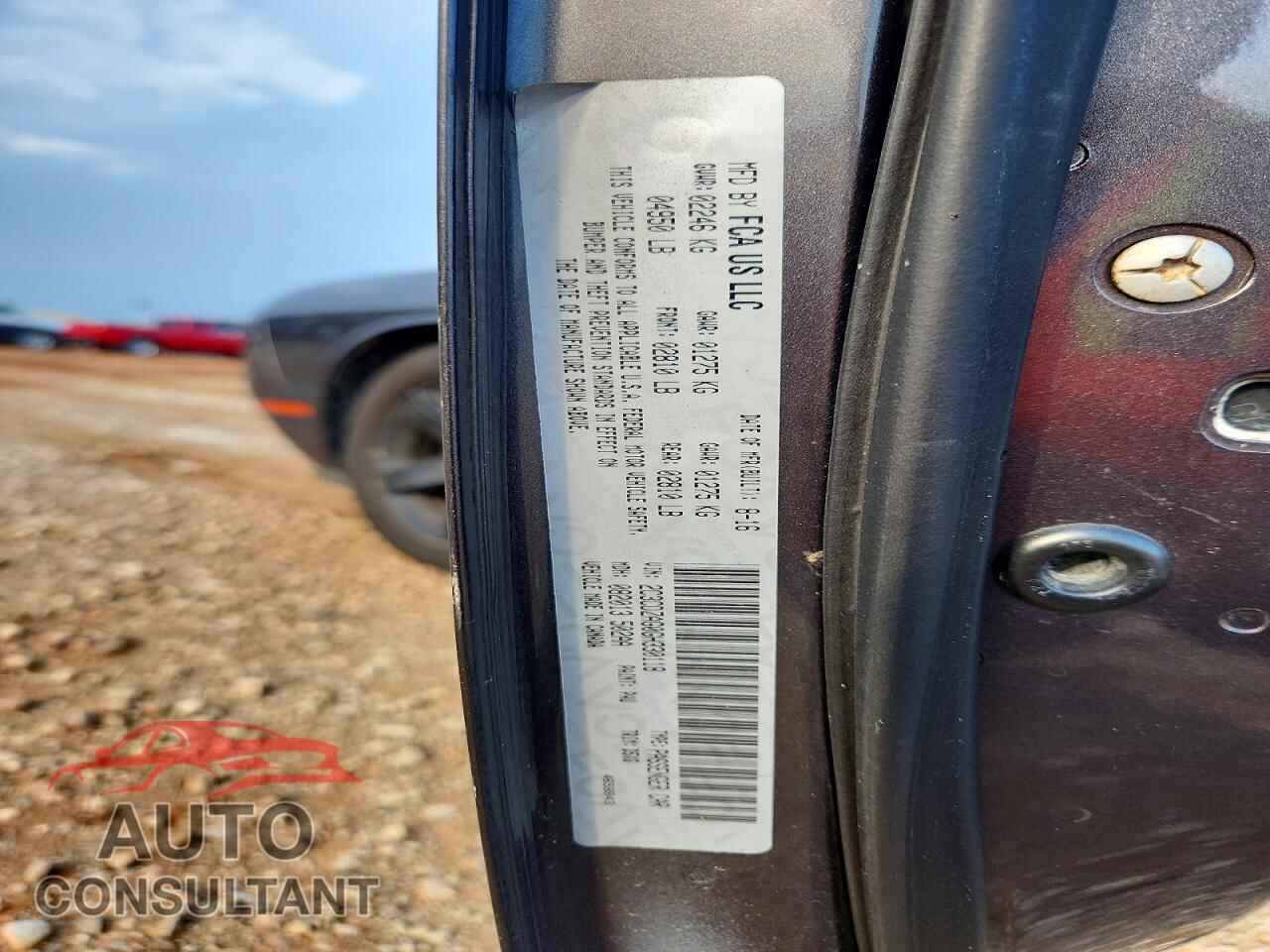 DODGE CHALLENGER 2016 - 2C3CDZAG0GH330118