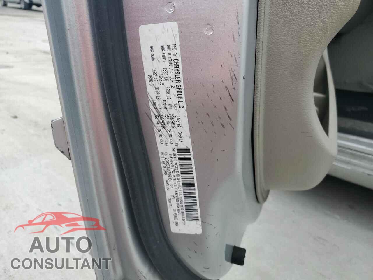 DODGE CARAVAN 2012 - 2C4RDGBG3CR386034