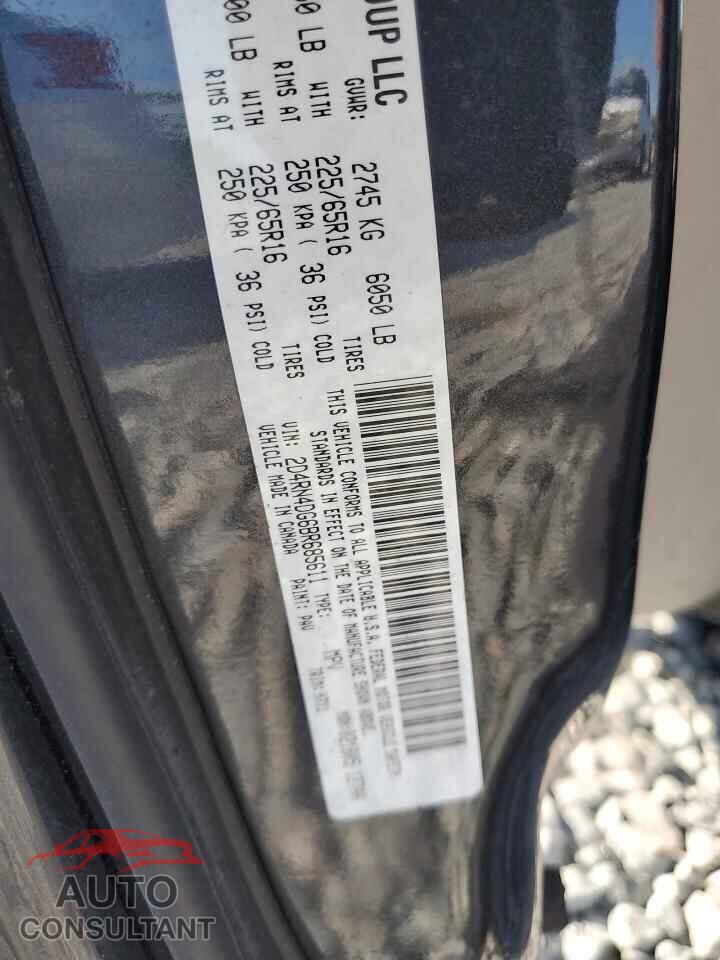 DODGE CARAVAN 2011 - 2D4RN4DG6BR685611