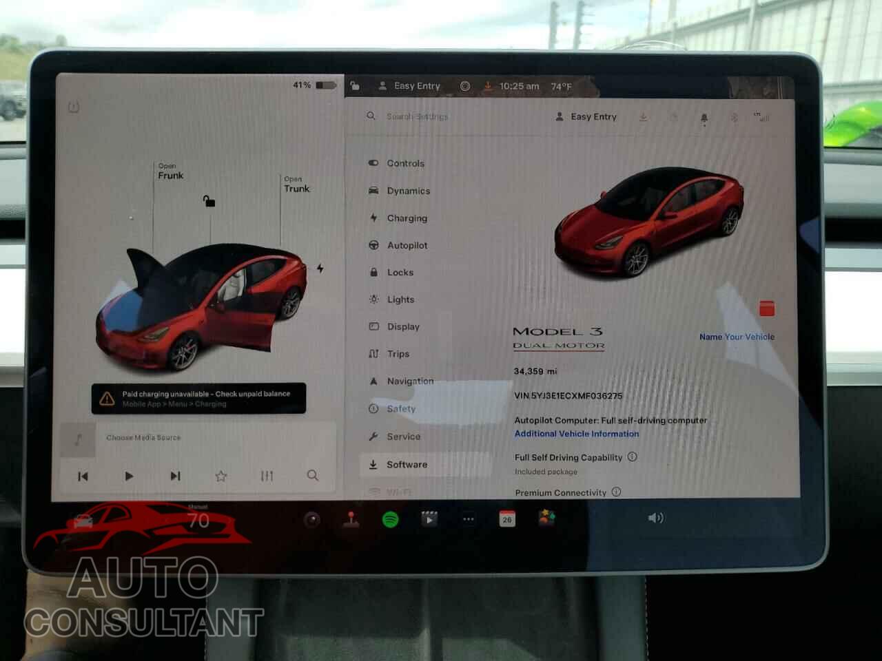 TESLA MODEL 3 2021 - 5YJ3E1ECXMF036275