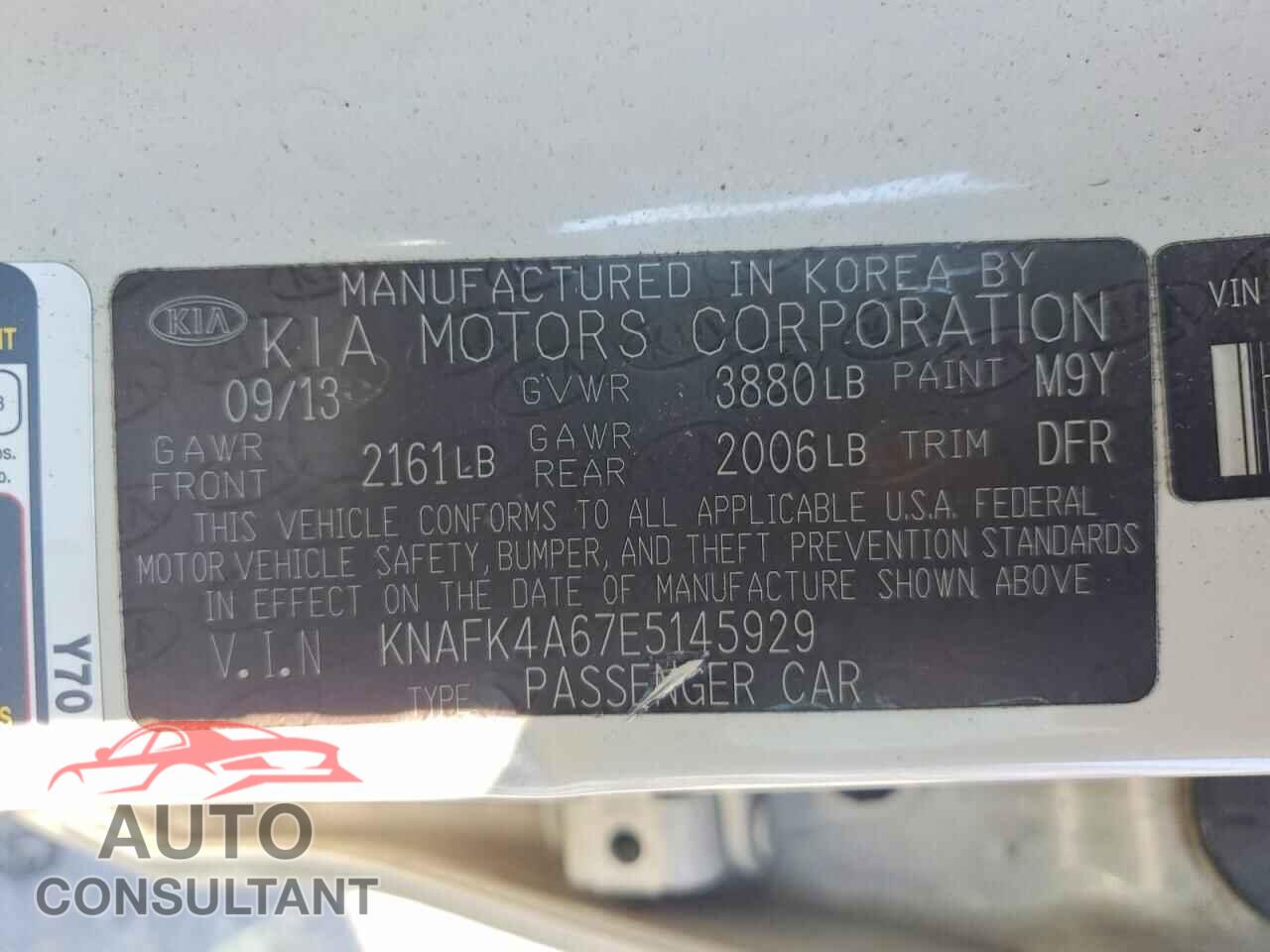 KIA FORTE 2014 - KNAFK4A67E5145929