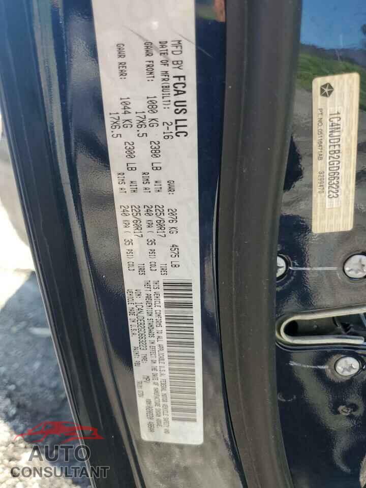 JEEP COMPASS 2016 - 1C4NJDEB2GD663223
