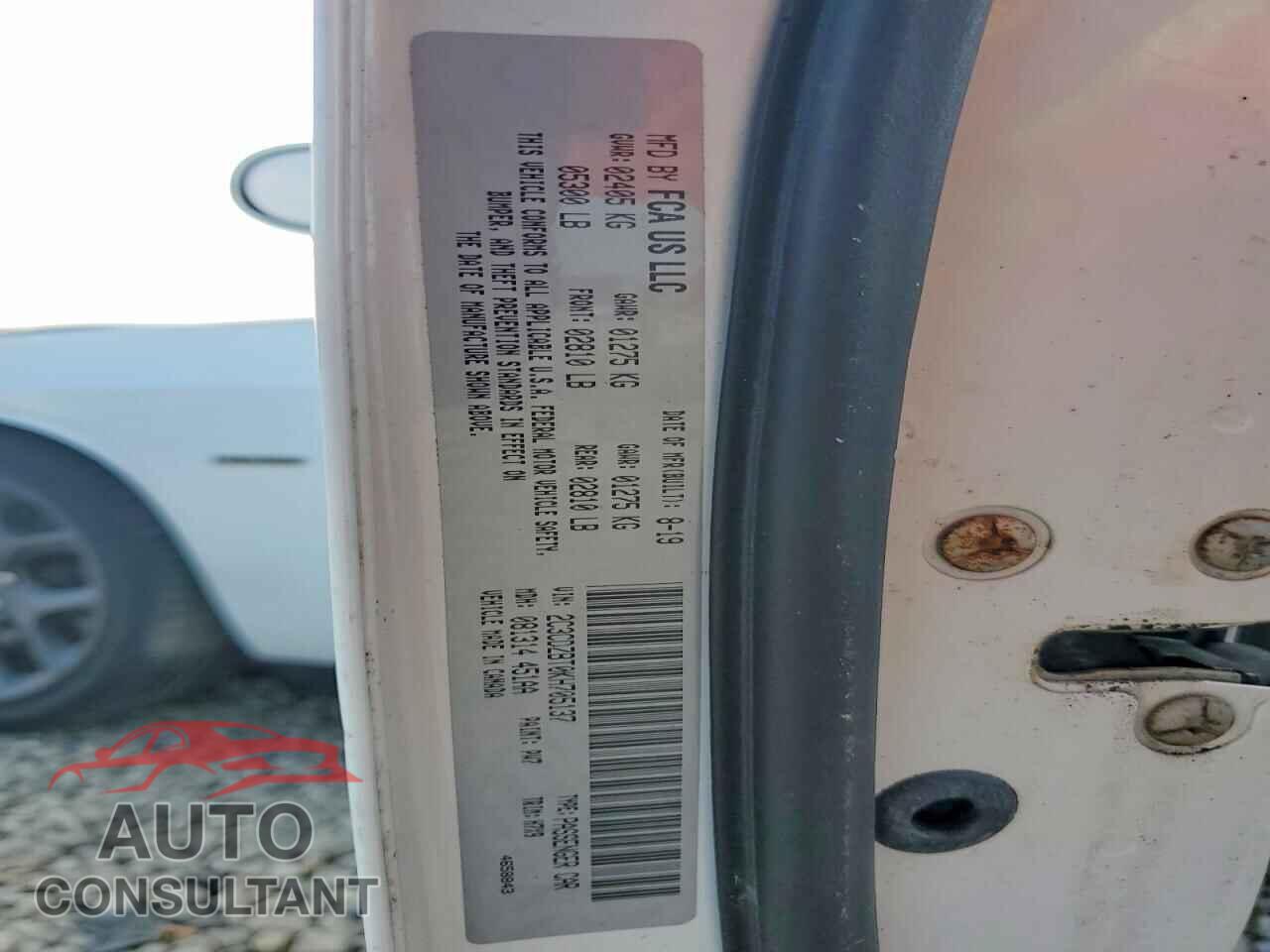 DODGE CHALLENGER 2019 - 2C3CDZBT0KH705137