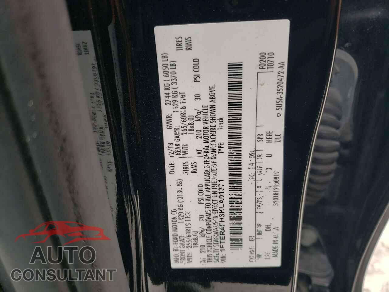 FORD RANGER 2019 - 1FTER4FH3KLA01371