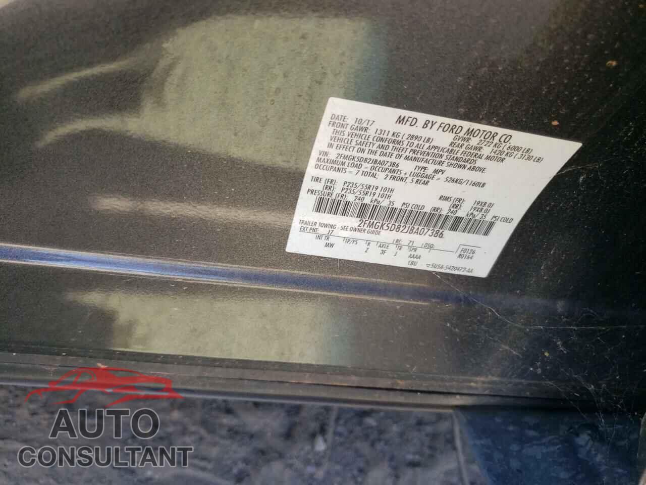 FORD FLEX 2018 - 2FMGK5D82JBA07386