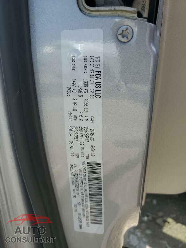 DODGE CARAVAN 2019 - 2C4RDGBG3KR602530
