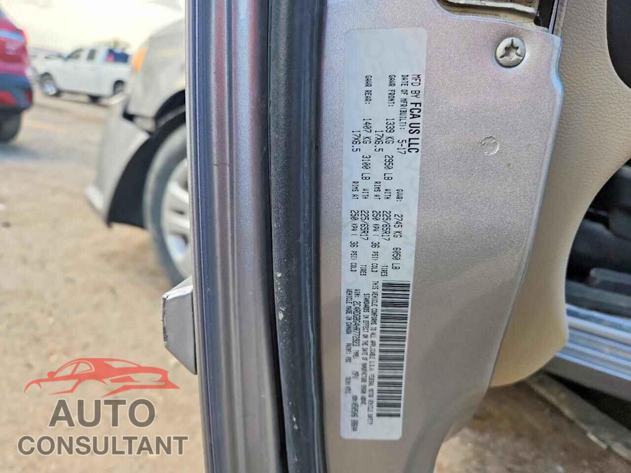 DODGE CARAVAN 2017 - 2C4RDGBG4HR772923