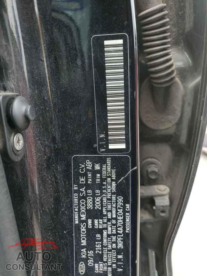KIA FORTE 2017 - 3KPFL4A70HE047990