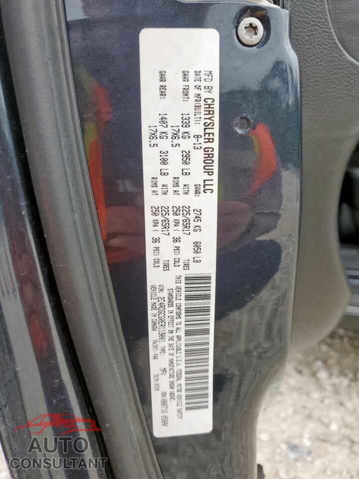 DODGE CARAVAN 2014 - 2C4RDGCG0ER119001