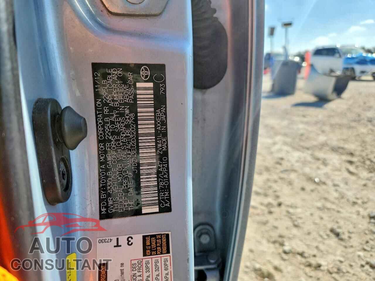 TOYOTA PRIUS 2013 - JTDZN3EU2D3202798