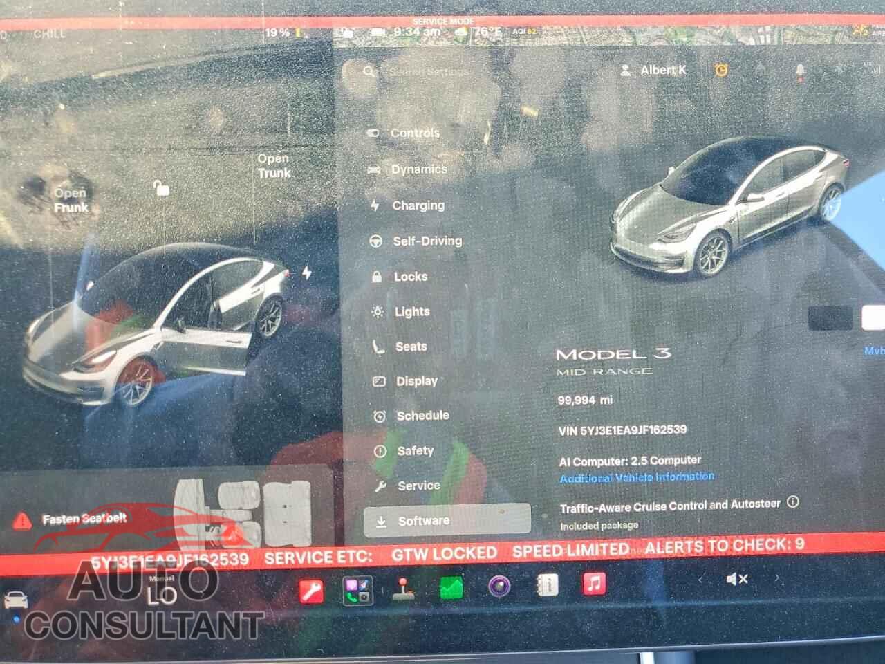 TESLA MODEL 3 2018 - 5YJ3E1EA9JF162539