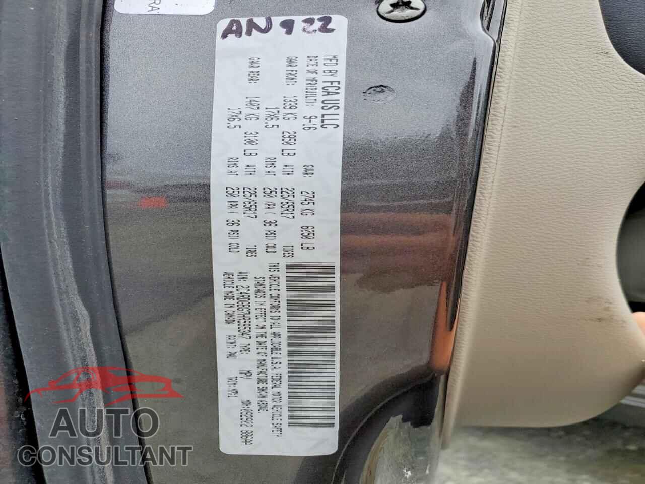 DODGE CARAVAN 2017 - 2C4RDGBG7HR595347
