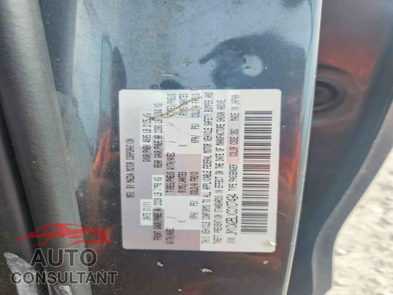 MAZDA 5 2012 - JM1CW2BLXC0107494