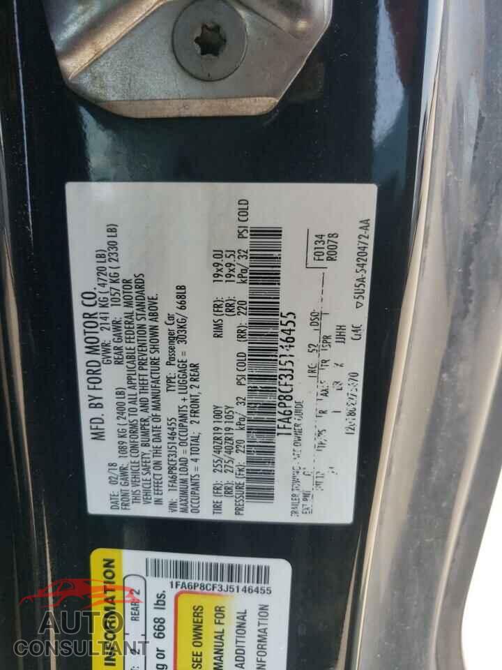 FORD MUSTANG 2018 - 1FA6P8CF3J5146455