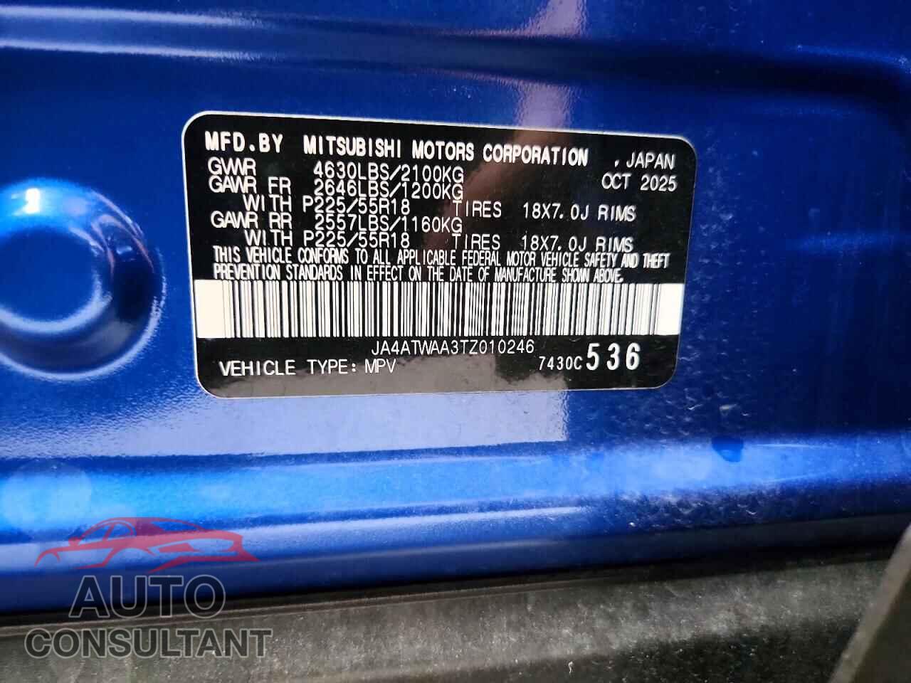 MITSUBISHI ECLIPSE 2026 - JA4ATWAA3TZ010246