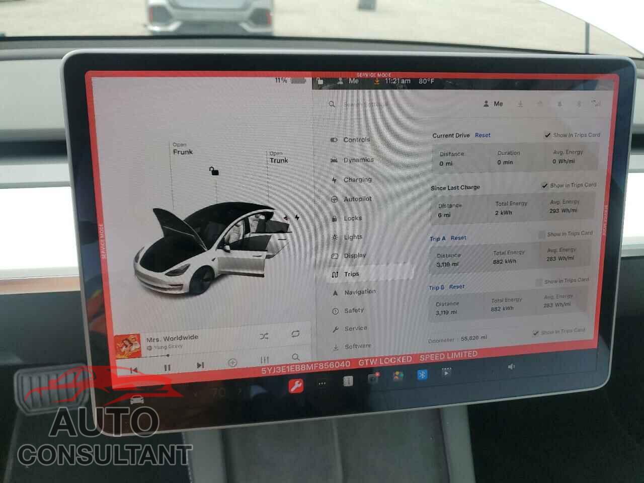 TESLA MODEL 3 2021 - 5YJ3E1EB8MF856040