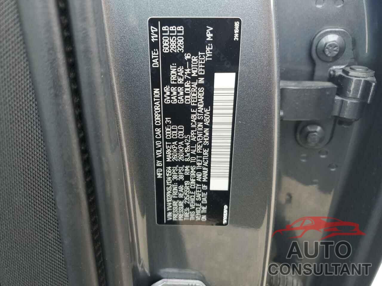 VOLVO XC90 2018 - YV4102PK6J1341564