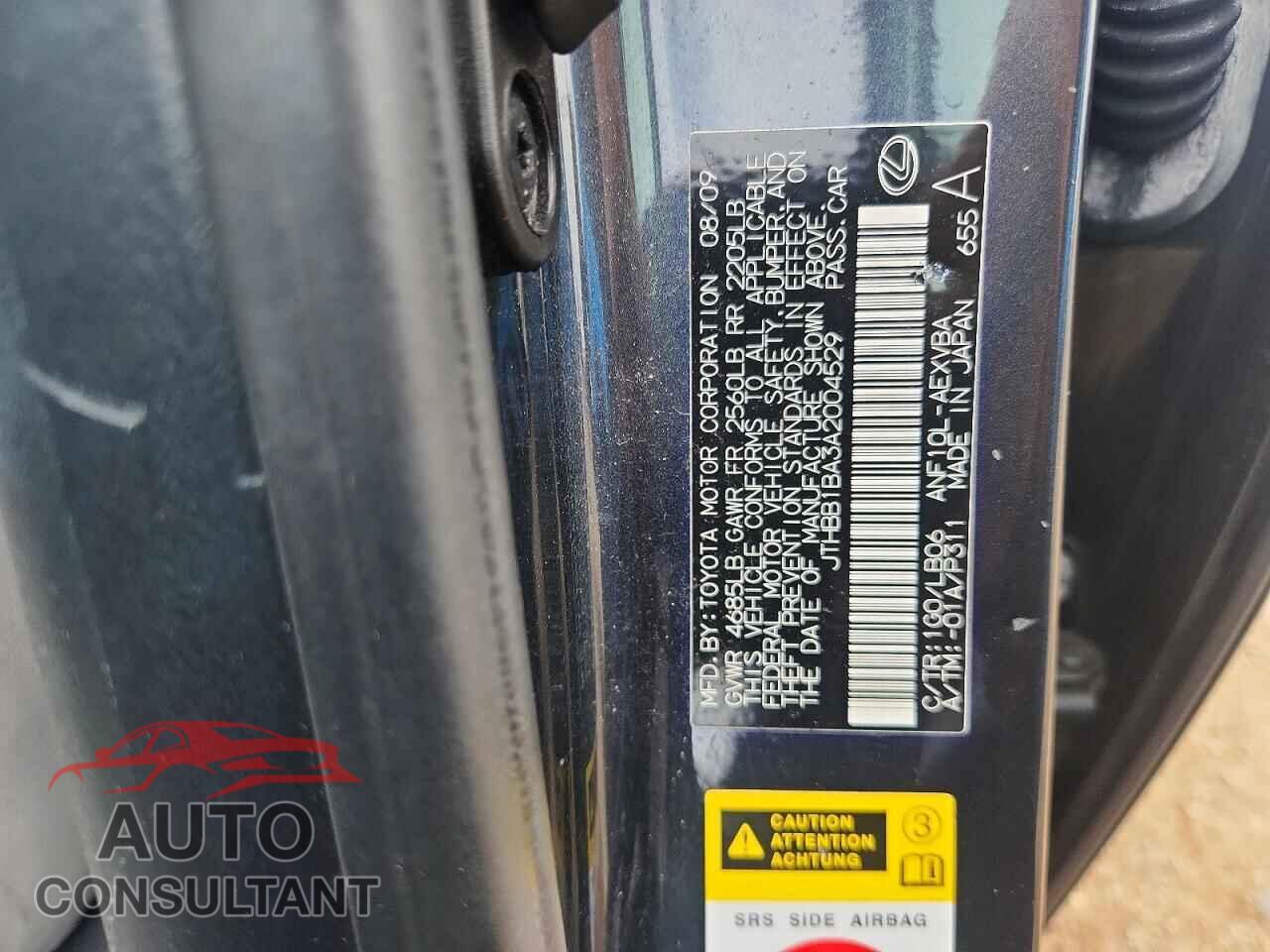 LEXUS HS 2010 - JTHBB1BA3A2004529